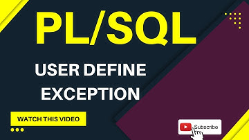 user define exception in pl sql | pl sql tutorial | Exception handling in pl sql