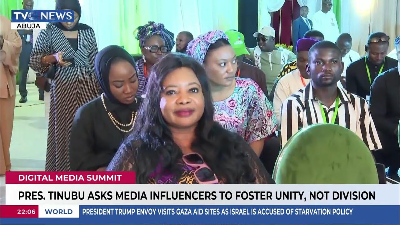 President Tinubu Asks Media Influencers To Foster Unity, Not Division President Tinubu Asks Media Influencers To Foster Unity, Not Division