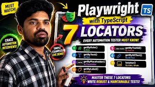 playwright with typescript Tutorial | Playwright Locators with typescript | #automation |#
