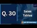 SAP SD Interview Q30 | SAP SD Sales Order Tables | VBAK VBAP VBEP VBKD Explained