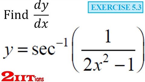 Continuity and Differentiability Exercise 5.3 Q 15 Class 12 NCERT | Differentiation IIT JEE