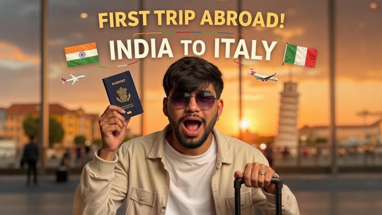 CHAOS🫨😱in my First Flight Abroad! INDIA TO ITALY TRAVEL VLOG