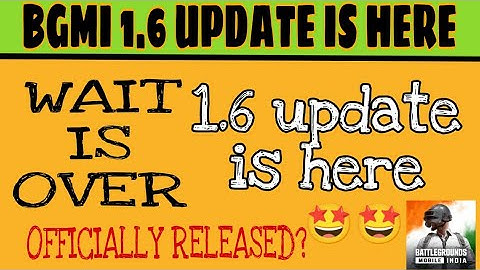BGMI 1.6 UPDATE IS HERE 😍💥|| OFFICIAL RELEASE DATE AND TIME || CRaNK OP