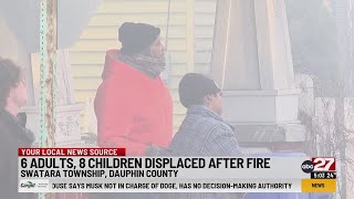 6 adults, 8 children displaced after fire