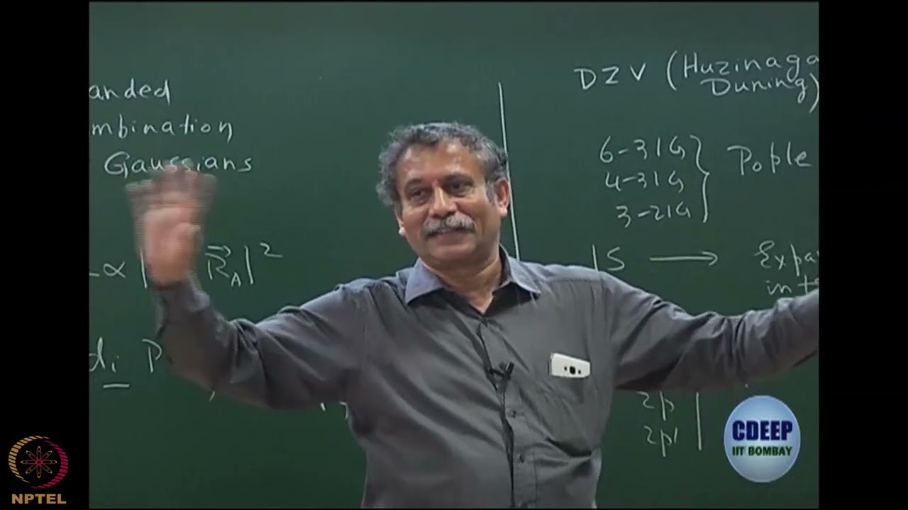 Week 6 : Lecture 38 : Dunning and Pople basis set
