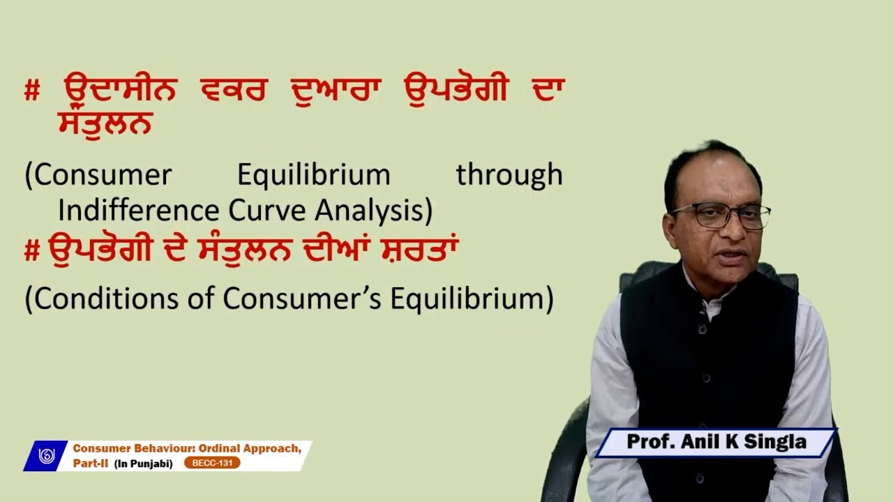 Consumer Behavior Ordinal Approach (In Punjabi) YouTube