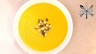 Roasted Carrot & Chickpea Cumin Soup | The BEST soup you can make!