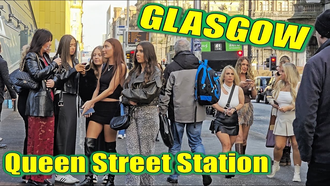 GLASGOW Commotion ** PeopleWatching around Queen Street Station on a Saturday Afternoon March 2025