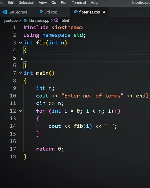 How to print Fibonacci series using Recursion in C++ #programming # ...