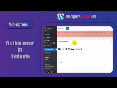 How to fix Wordpress widgets errors | wordpress function | wordpress editor | Morethan Fix