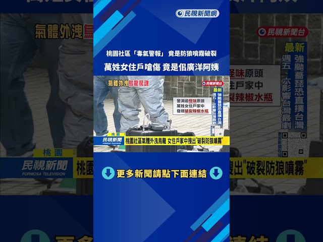 毒氣外洩？ 桃園民宅「防狼噴霧破裂」 立委萬美玲胞妹送醫－民視台語新聞