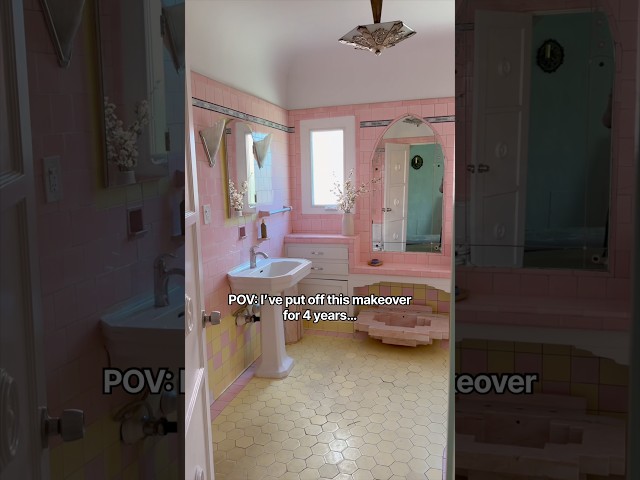 1920’s Pink Bathroom Makeover!