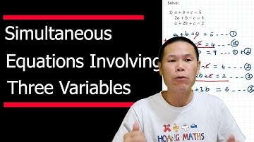Simultaneous Equations Involving Three variables