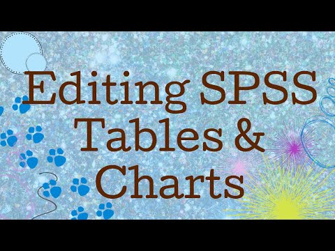 Editing SPSS Tables and Charts