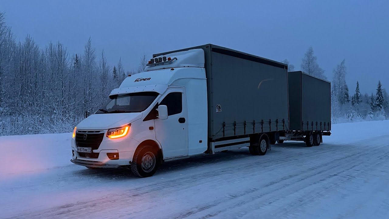 Рейс на Усогорск в -30🥶🚛💨