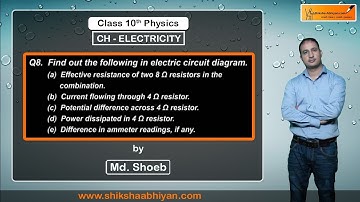 Q8 Find out the following in the electric circuit diagram: