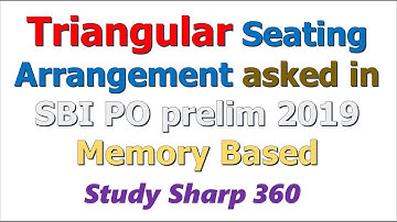 TRIANGULAR SEATING ARRANGEMENT ASKED IN SBI PO PRE 2019 (MEMORY BASED) |