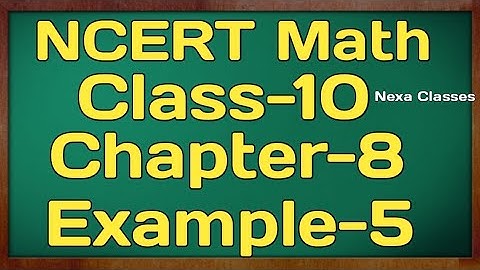 Example 5 Chapter 8 (Trigonometry) Class 10th Math