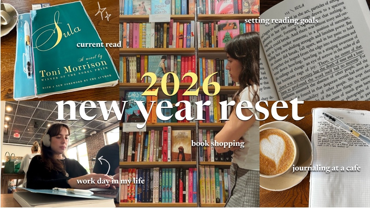 new year reset vlog | goal setting, journaling, book shopping & more ⭐