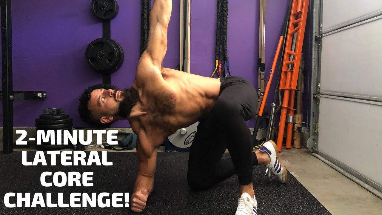 2MINUTE LATERAL CORE CHALLENGE! BJ Gaddour Abs Core Workout Obliques