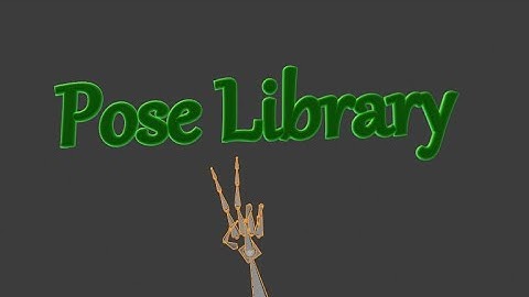 Blender Tutorial - Pose Library