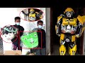 DITEMANI Transformer Bumblebee UNBOXING COSPLAY BoBoiBoy Duri & Adu Du Beli Online On My Way & Lily