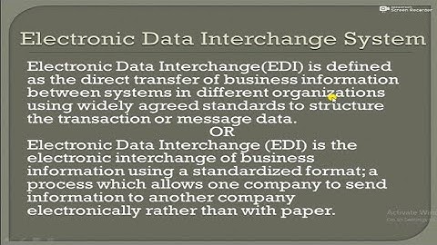 Electronic Data Interchange System