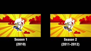 Kick Buttowski Intro Comparison 2010-2012