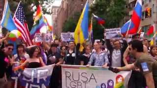 Гей-парад в Нью-Йорке (Gay Pride, New York 2015 w/RUSA LGBT)