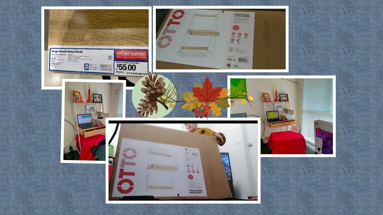 Unboxing and DIY Officeworks Koge Hutch Desk YouTube