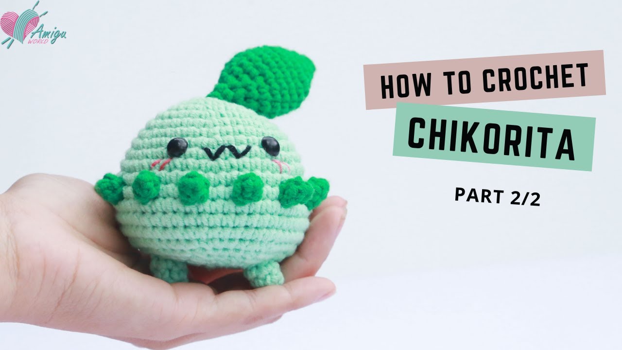 #311 | Amigurumi Chikorita (2/2) | How to crochet Pokémon Amigurumi | Free pattern | AmiguWorld