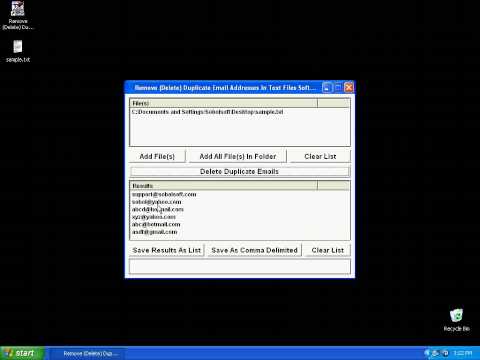 Sobolsoft com   How To Use Remove (Delete) Duplicate Email Addresses In Text Files Software