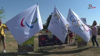 Les drapeaux des JO à Bindernheim