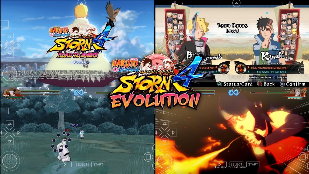 ppsspp naruto storm 4 mod evolution 1.10 New update