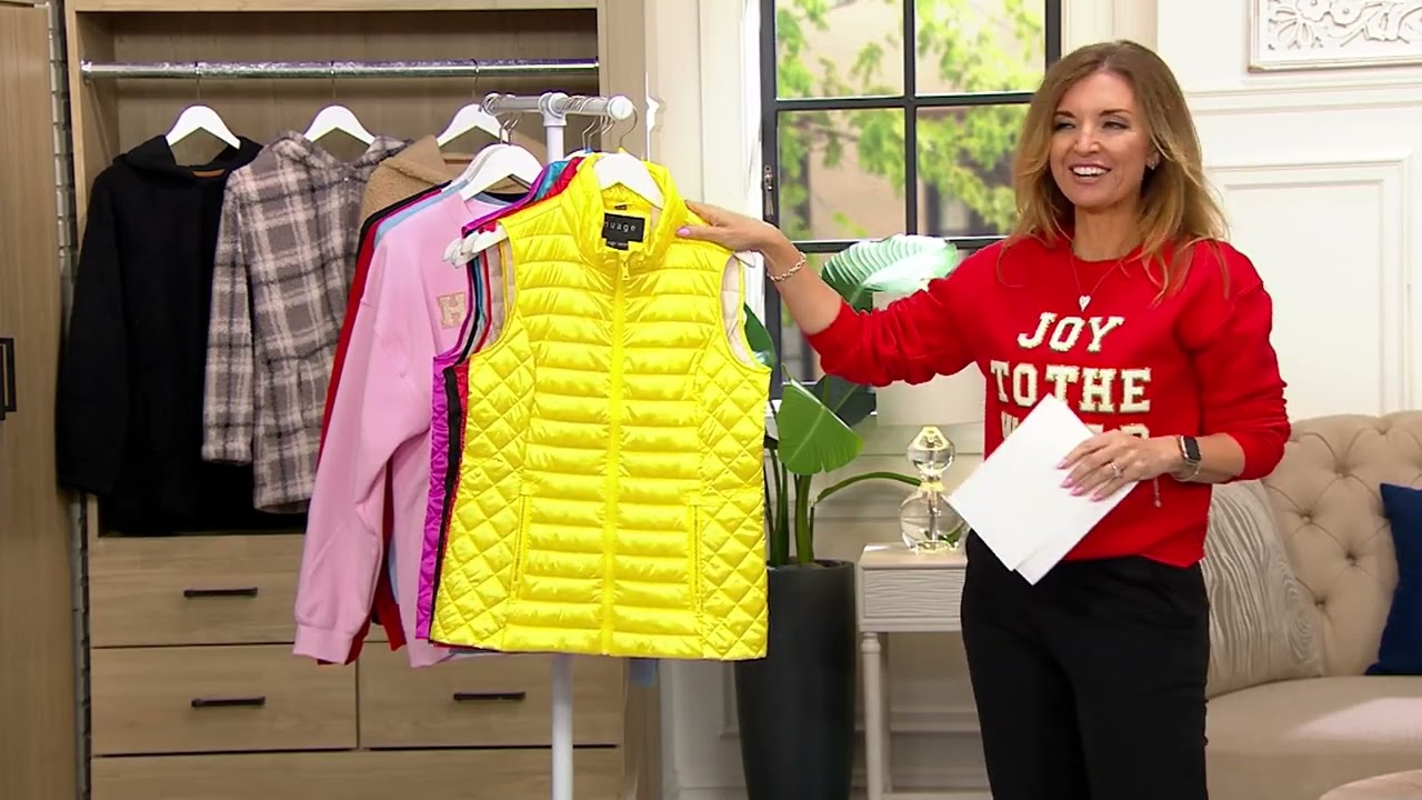 Nuage Packable Puffer Vest with Mock Collar on QVC