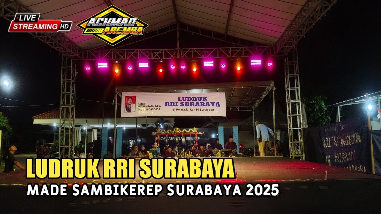 🔴 Live Ludruk RRI SURABAYA Dalam Rangka Sedekah Bumi Warga Made Sambikerep Surabaya