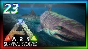 "Four Megaladons Tamed at Once!" (ARK Survival Evolved) #23: Dolphin & Shark Tank!
