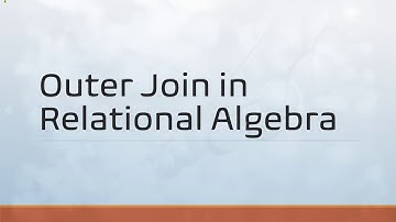 Outer Join in Relational Algebra