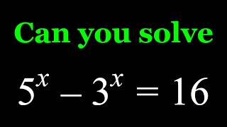 A Nice Exponential Equation (5^x3^x=16)