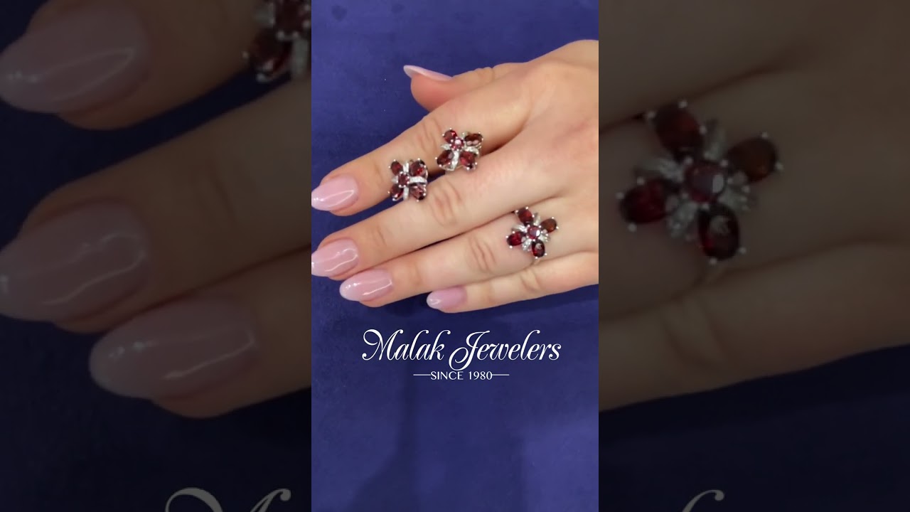 Malak Jewelers Garnet Gemstone Set 
