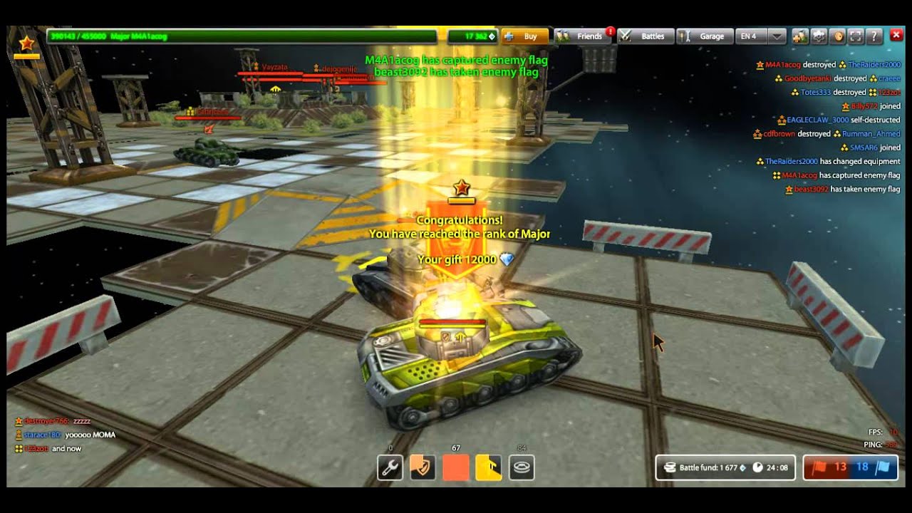 Rank up to Major/ TANKI ONLINE.webm