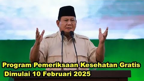 Prabowo Putuskan Program Pemeriksaan Kesehatan Gratis Dimulai 10 Februari 2025 di Puskesmas