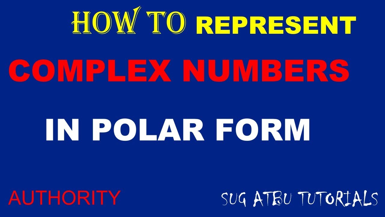 How to represent complex numbers in polar form - YouTube