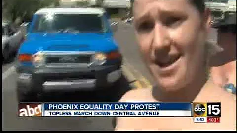 Topless protest in central Phoenix