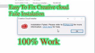 Fix creative cloud installer failed pdapp.log 2020
