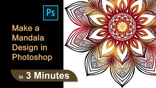 Create a Mandala in just 3 minutes in Photoshop 2019 | Symmetric paint Tutorial screenshot 1