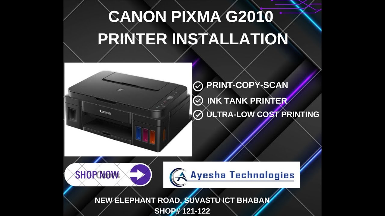 How To Install Canon G2010 Printer YouTube