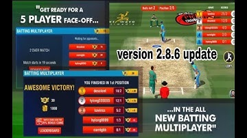wcc2 batting multiplayer version 2.8.6 | version 2.8.6 wcc2 new update | wcc2 cricket new update |