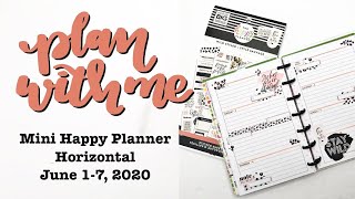 PLAN WITH ME Mini Happy Planner Horizontal: June 1-7, 2020