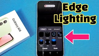 how to enable edge lighting for apps on Samsung Galaxy A14 phone with Android 13 One UI 5